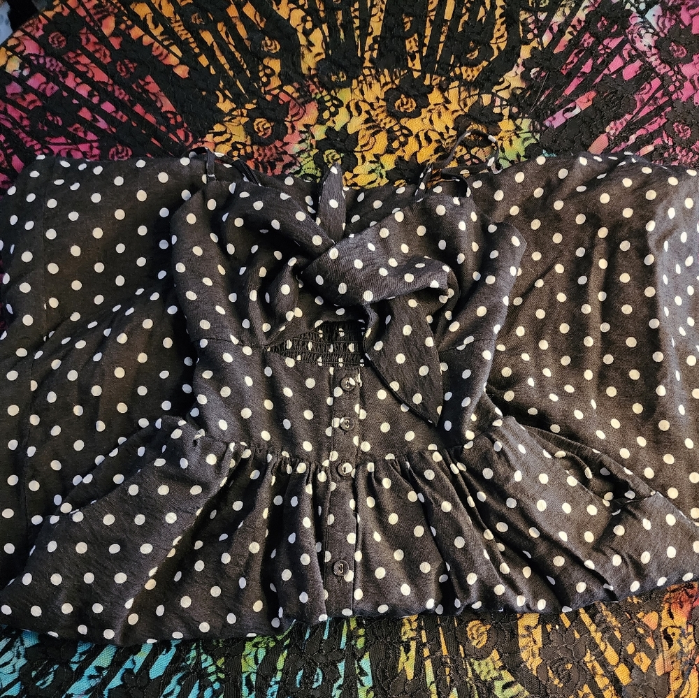 Xhiliration Cutout Polka Dot dress Size Small.